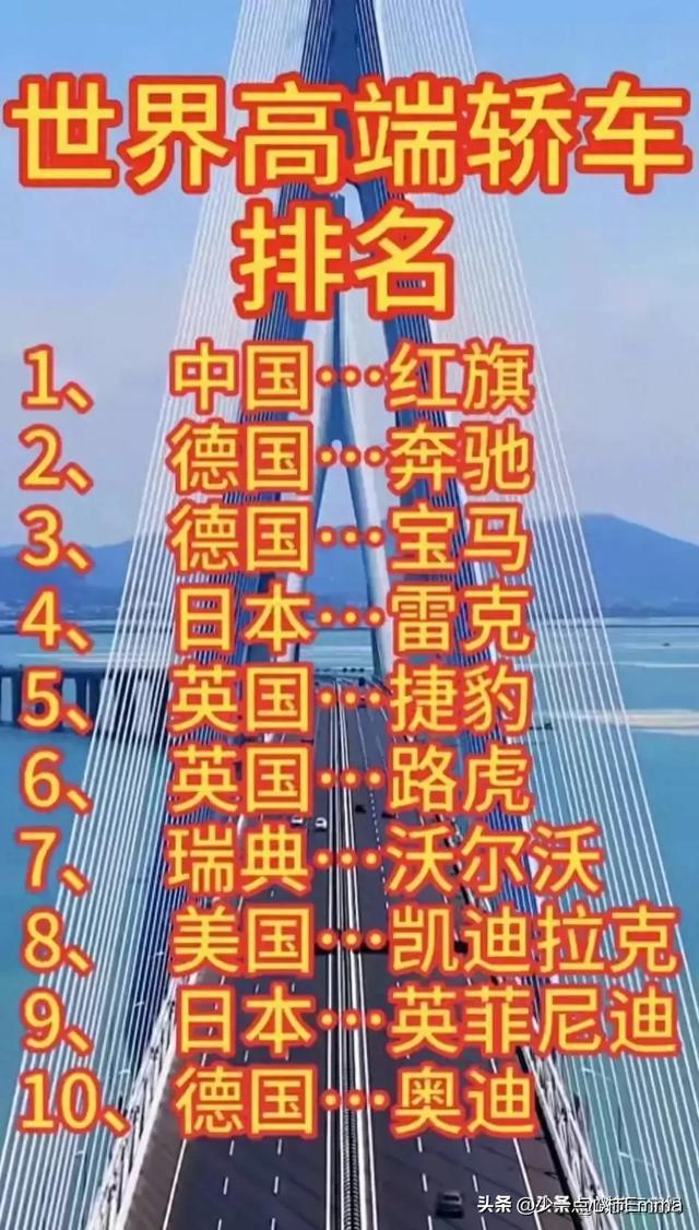 世界高端轿车排名，整理得太好了，收藏看看，你喜欢哪种轿车？